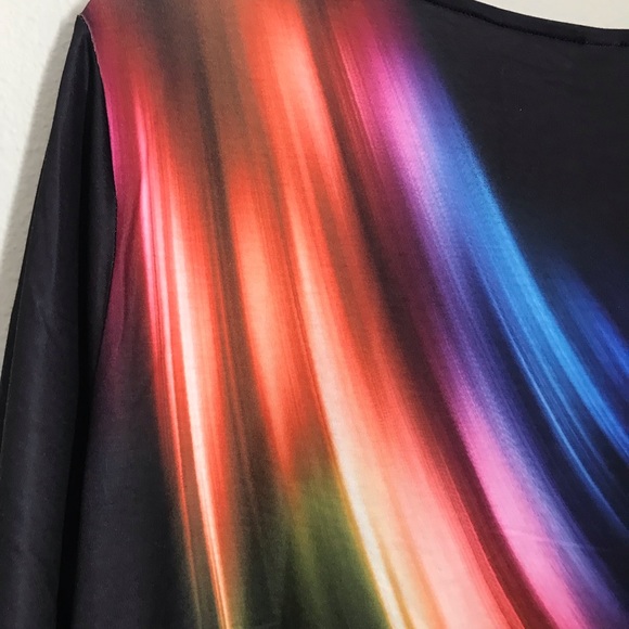 NWT Sunshine Rainbow Streak top XL - Picture 3 of 10